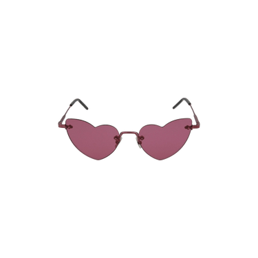 Saint Laurent Heart-Shaped Metal Sunglasses — Pink – 004