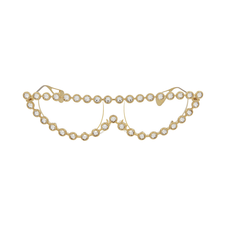 Gucci Cat-Eye Frame Metal Sunglasses — Gold