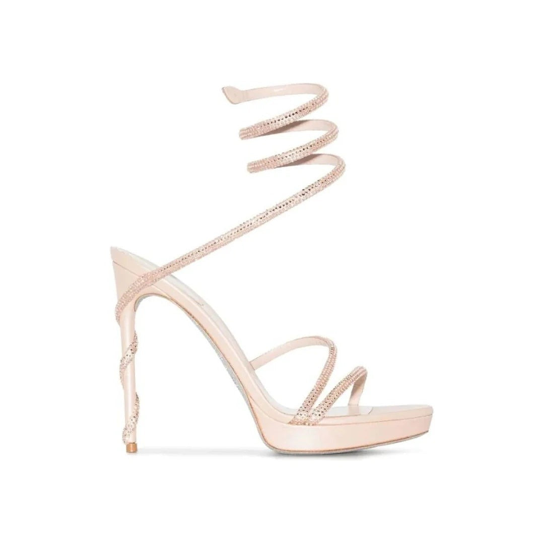 RENÉ CAOVILLA 105MM EDEN SANDAL PINK