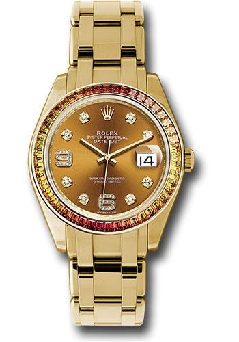 rolex-yellow-gold-datejust-pearlmaster-39-watch-48-orange-to-yellow-gradient-baguette-cut-sapphires-bezel-cognac-diamond-dial-86348sajor