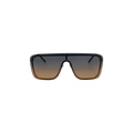 Saint Laurent Gradient Mask Sunglasses — Silver