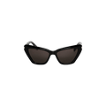 Saint Laurent Shiny Angular Cat Eye Sunglasses — Black