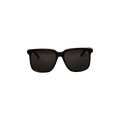 Saint Laurent Glossy Classic Rectangular Sunglasses — Black
