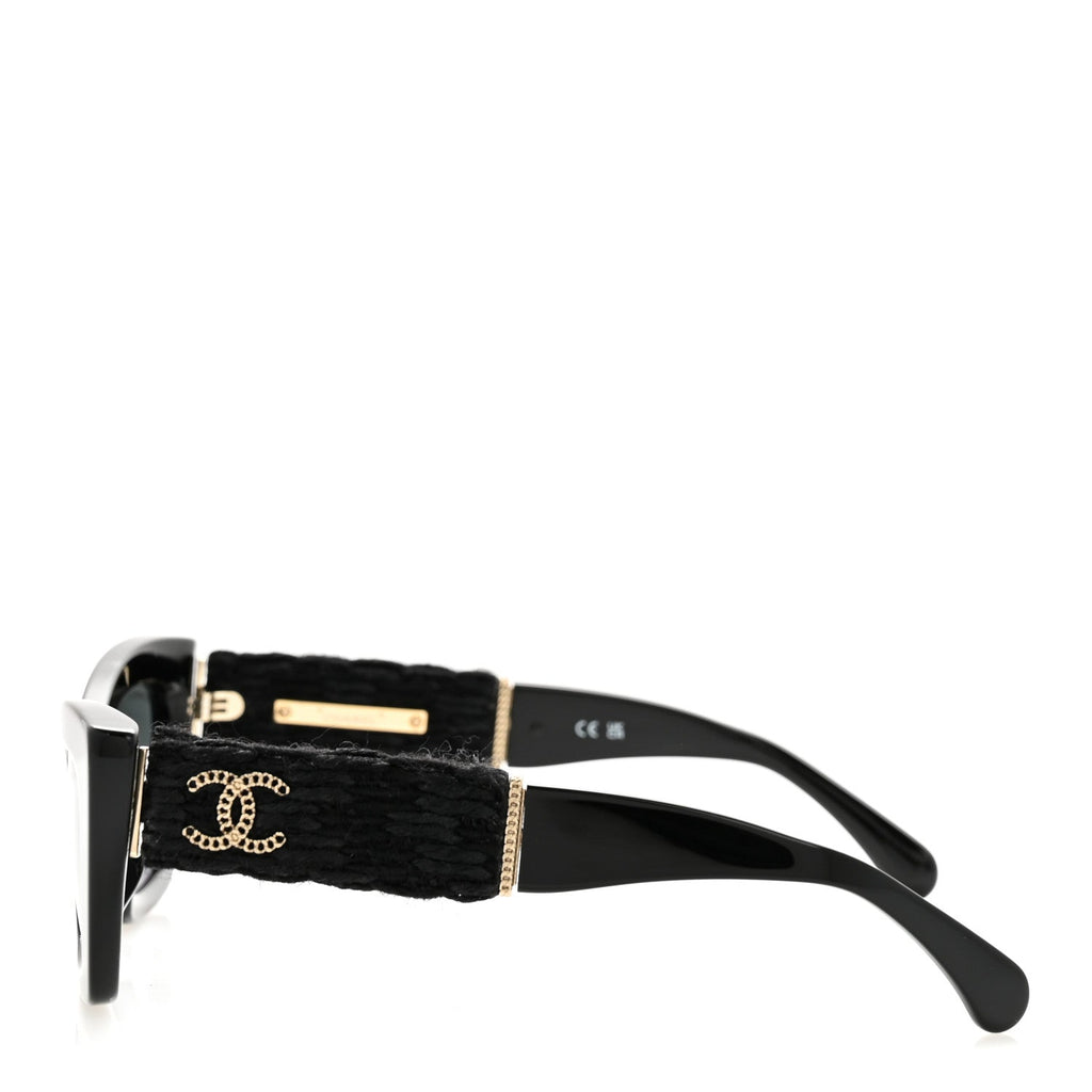 Chanel Cat-Eye Sunglasses — Black – Tweed CC 71550A