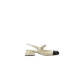 MIU MIU POINTED HIGH HEELS CREAM & BLACK