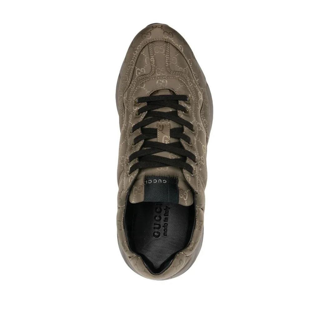 GUCCI GG SUPREME MONOGRAM RHYTON SNEAKERS BRONZE & BROWN