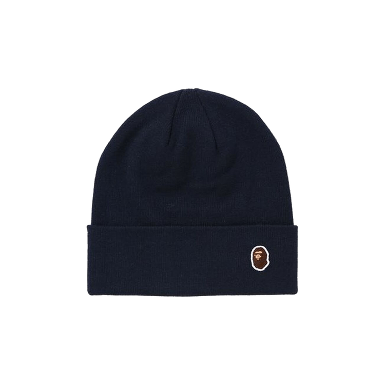 BAPE Ape Head One Point Knit Cap 'Navy' – 1G30 005