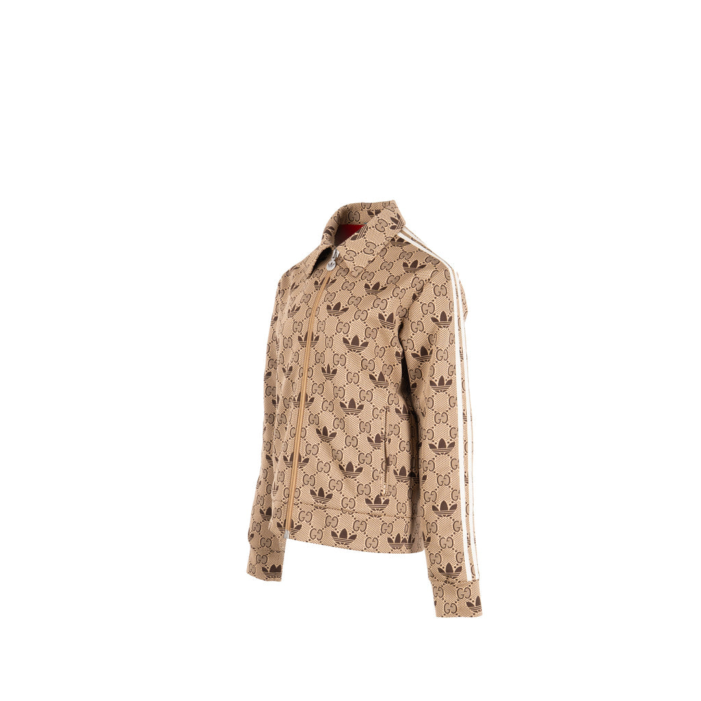 gucci-x-adidas-size-xs-gg-trefoil-zip-jacket-cotton-beige-ebony