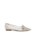 RENÉ CAOVILLA CINDERELLA 110MM SLINGBACK PUMP SILVER & BEIGE