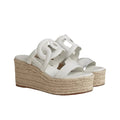 HERMÈS ITHEA ESPADRILLE BEIGE WHITE