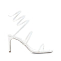 RENÉ CAOVILLA CLEO POWDER STRASS SPIRAL SANDAL WHITE