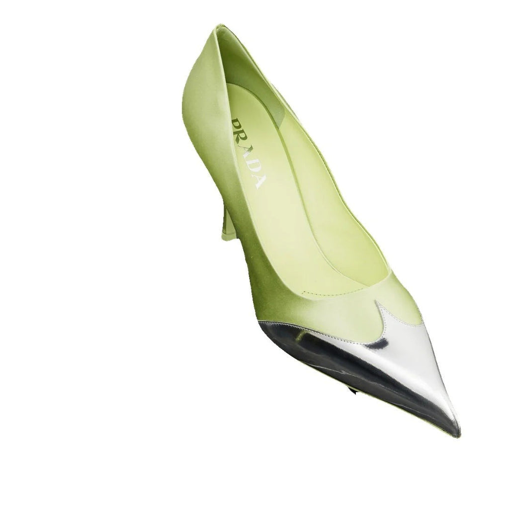 PRADA CANVAS PUMPS LIGHT GREEN & LIME
