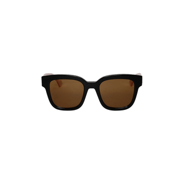 Gucci Glossy Square Sunglasses — Black