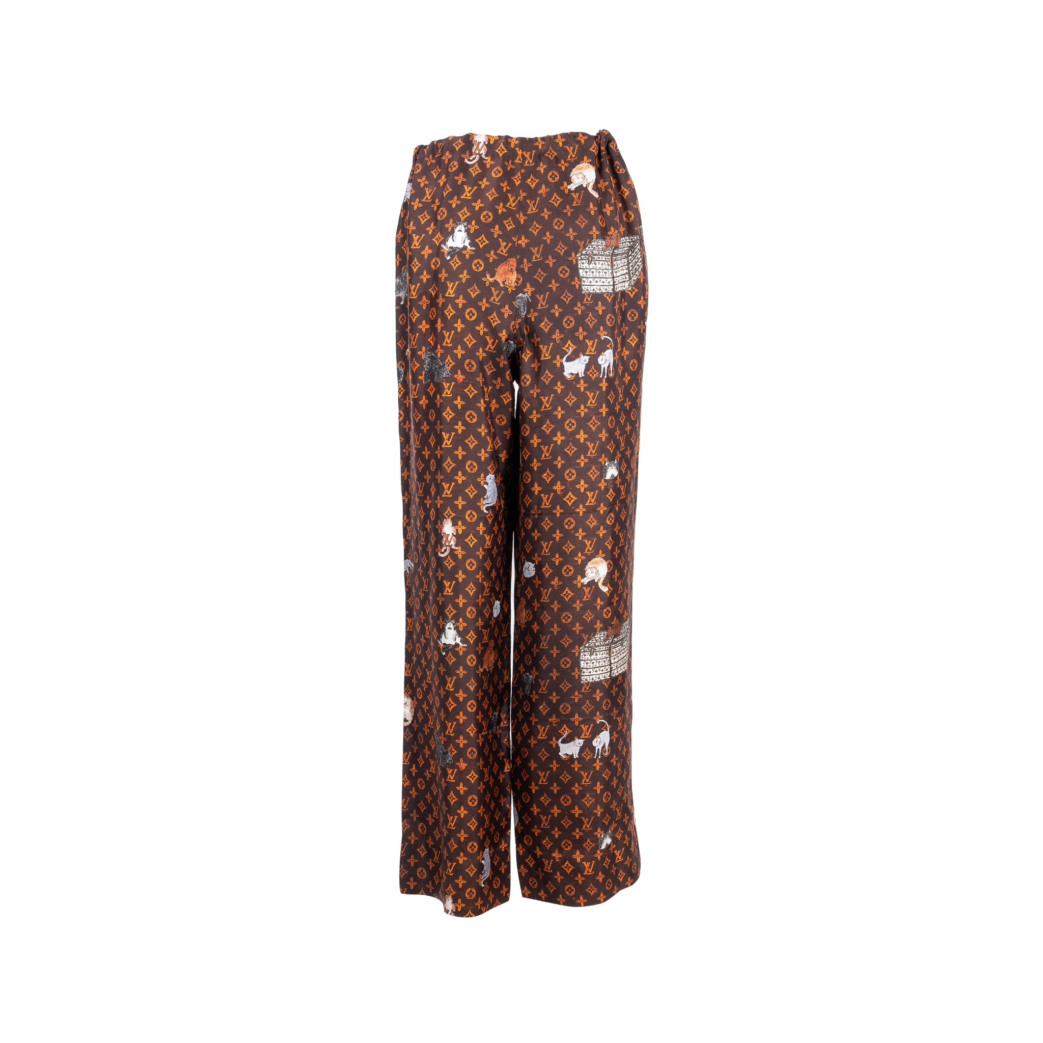 louis-vuitton-size-38-pyjamas-pants-silk-brown-multicolour