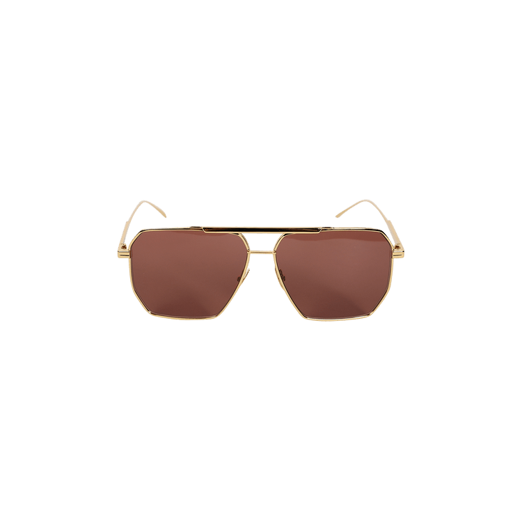 Bottega Veneta Sunglasses — Gold – BV1012S 005 60 M