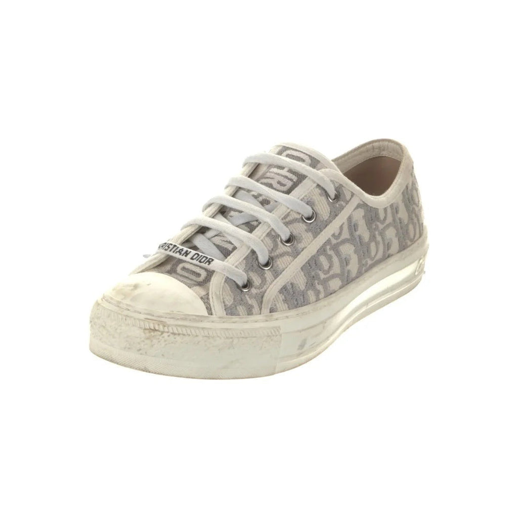 CHRISTIAN DIOR WALK'N'DIOR MACRO HOUNDSTOOTH SNEAKERS GREY & WHITE OBLIQUE