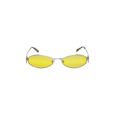 Marine Serre x Vuarnet Swirl Frame Oval Sunglasses — Yellow