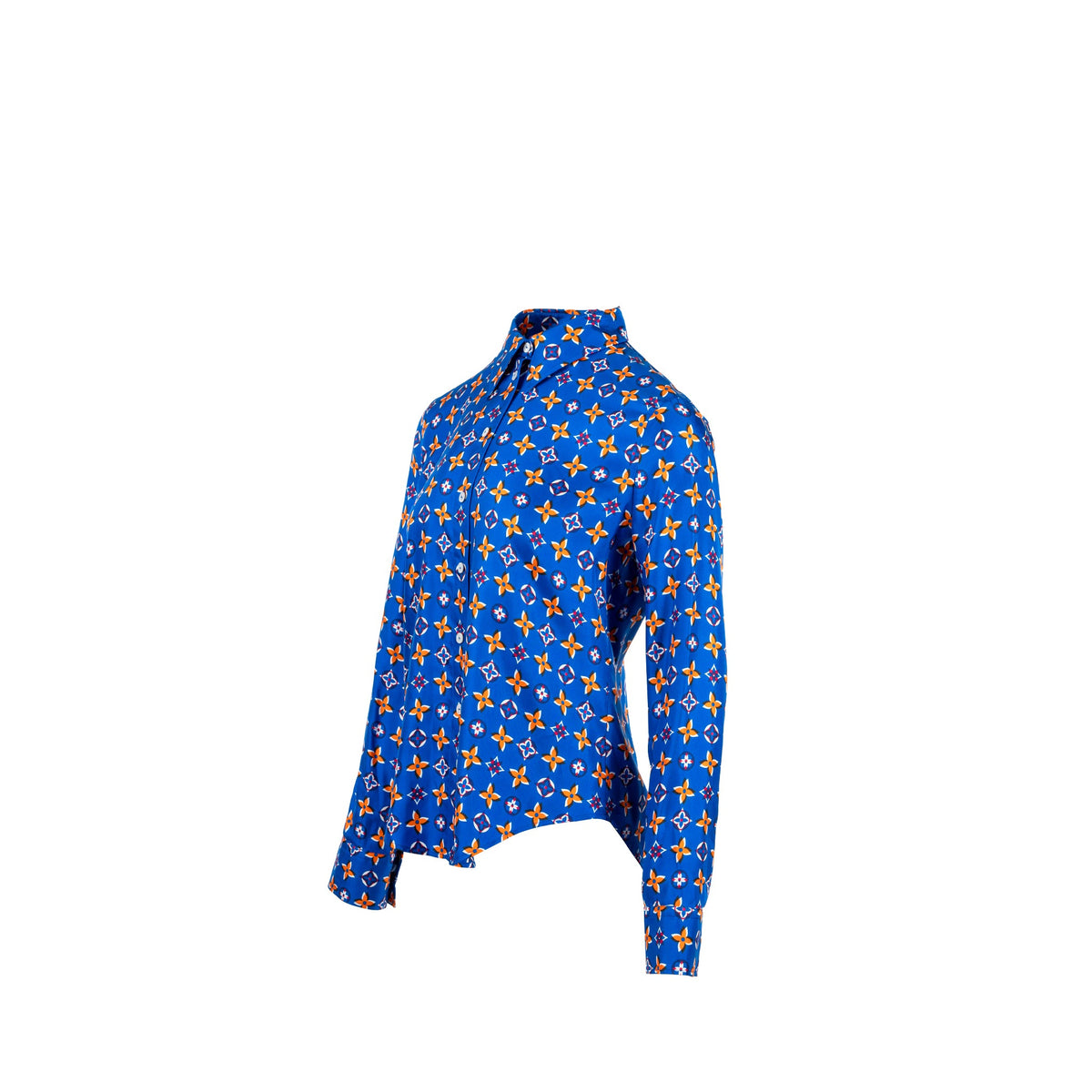 louis-vuitton-size-38-monogram-button-down-blouse-shirt-silk-blue-multicolour