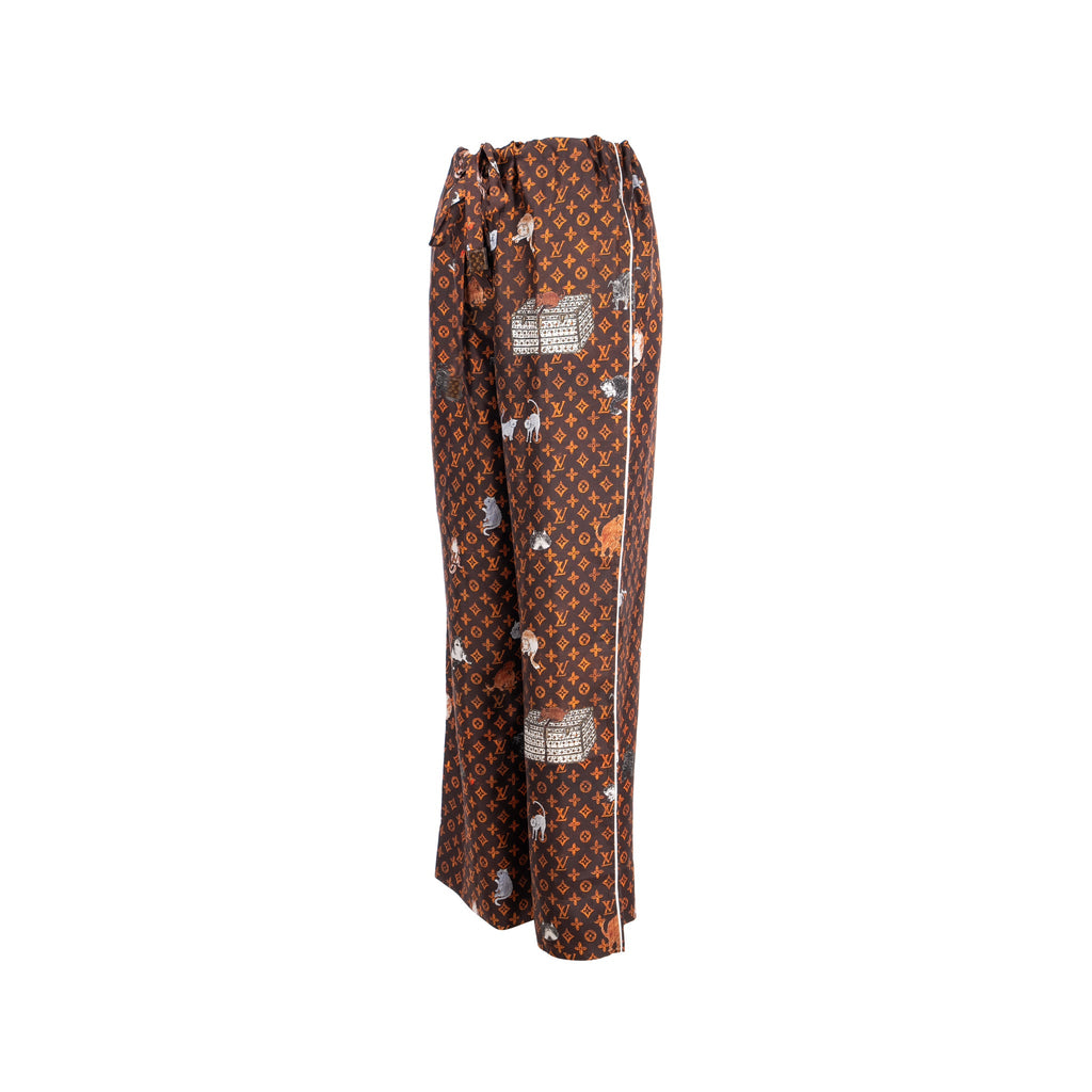 louis-vuitton-size-38-pyjamas-pants-silk-brown-multicolour