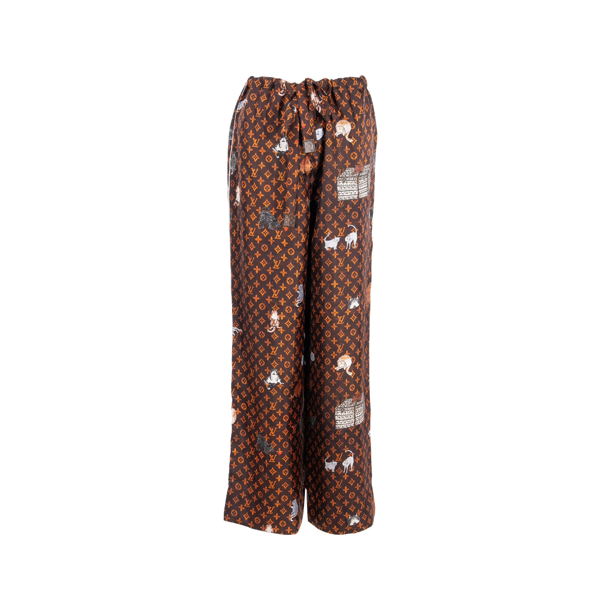 louis-vuitton-size-38-pyjamas-pants-silk-brown-multicolour