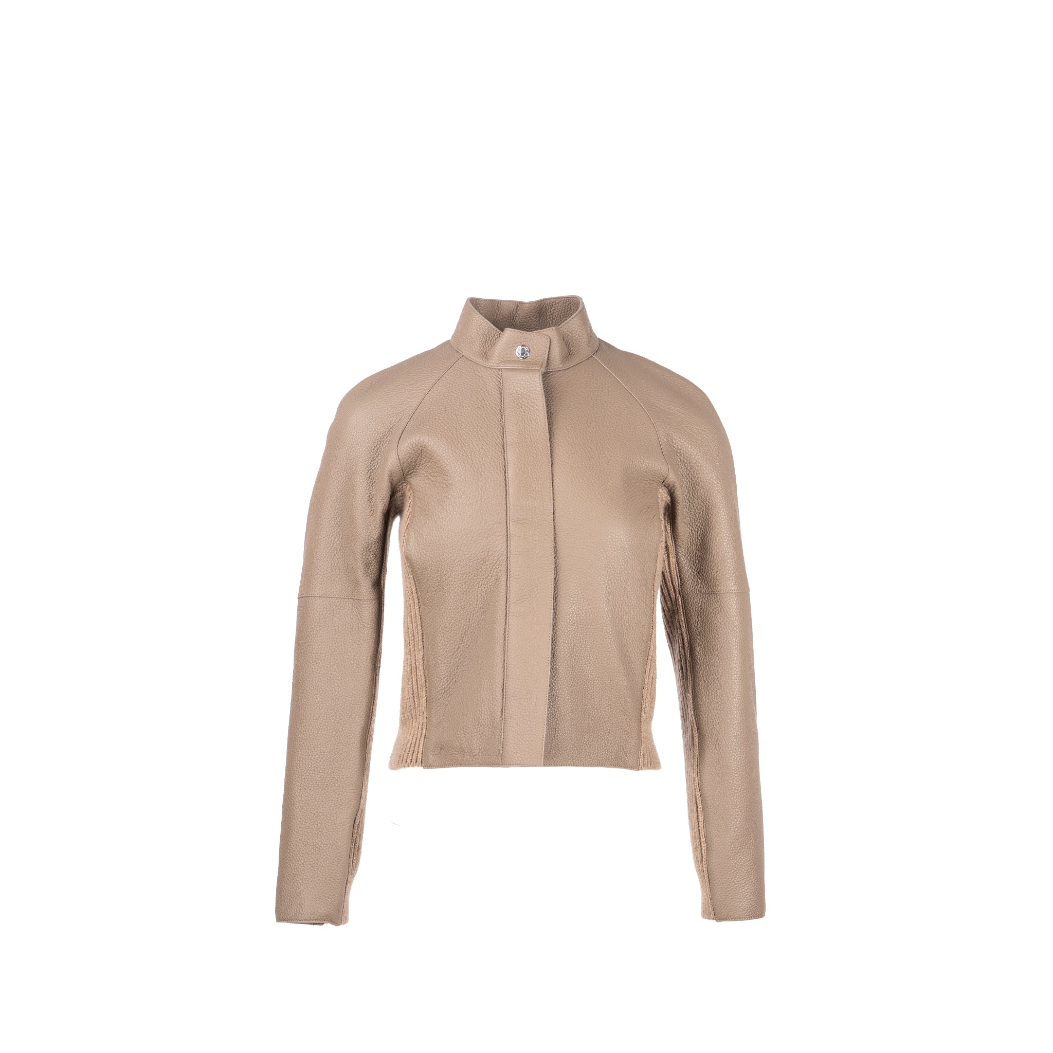 hermes-size-36-jacket-deerskin-cashmere-dark-brown