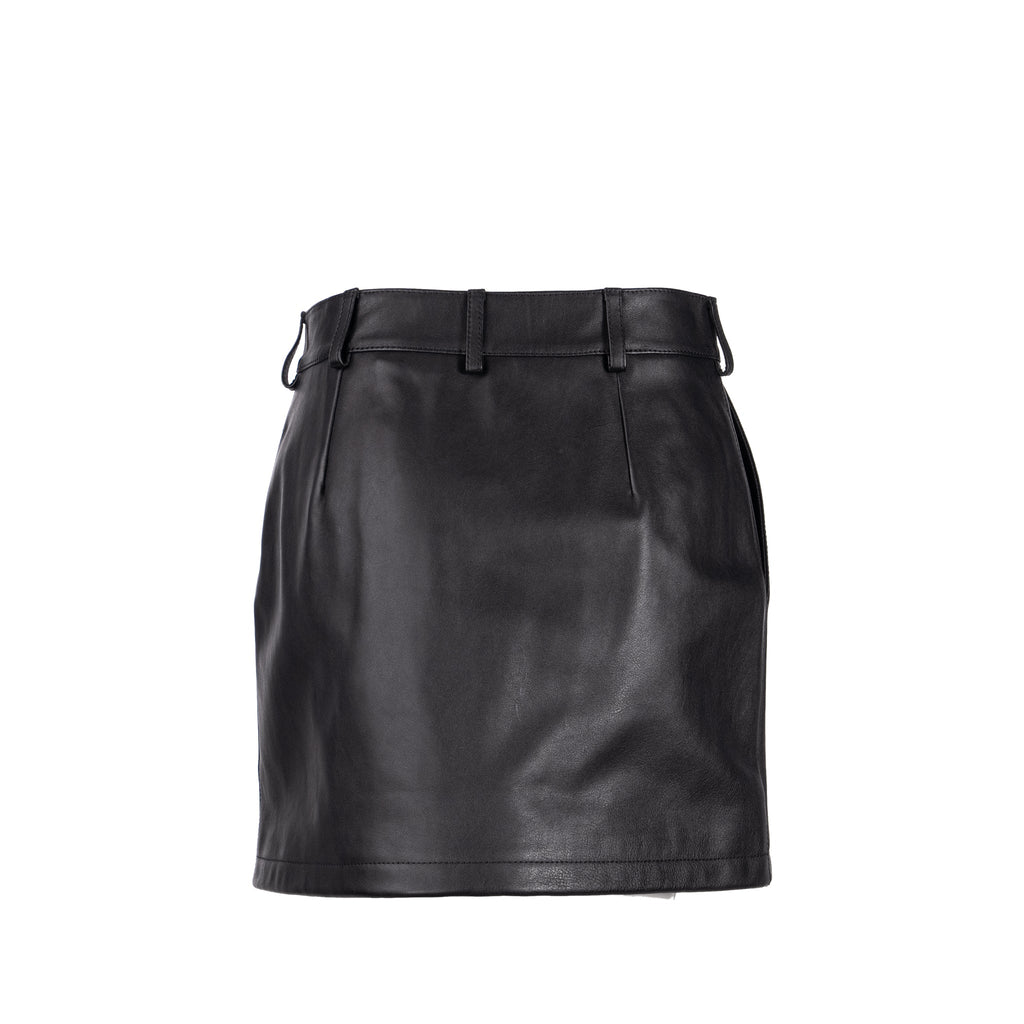 burberry-size-it38-zip-front-mini-skirt-grain-calfskin-black