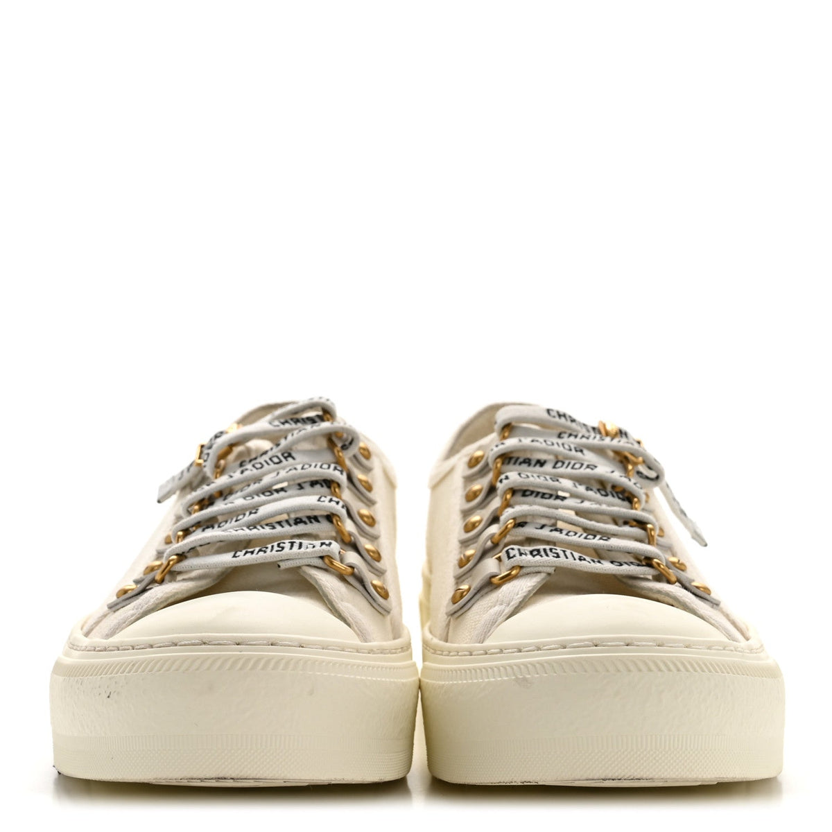 CHRISTIAN DIOR WALK'N'DIOR LOW TOP SNEAKERS BLACK CANVAS FLORAL & BEIGE