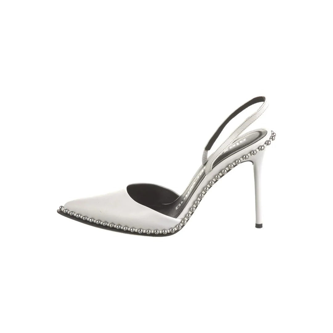 ALEXANDER WANG TIA SLINGBACK PUMP WHITE