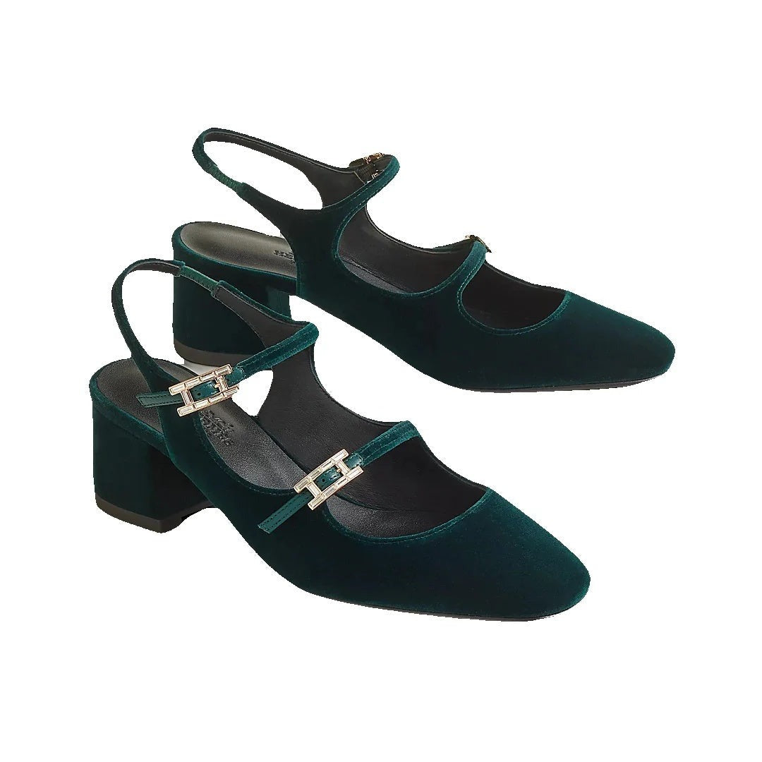 HERMÈS JACKIE PUMP GREEN