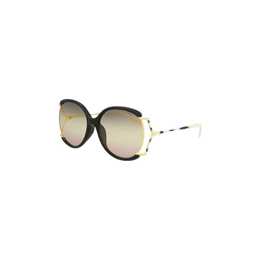 Gucci Round Frame Injection Sunglasses — Black – GG0594SA 30008114 004