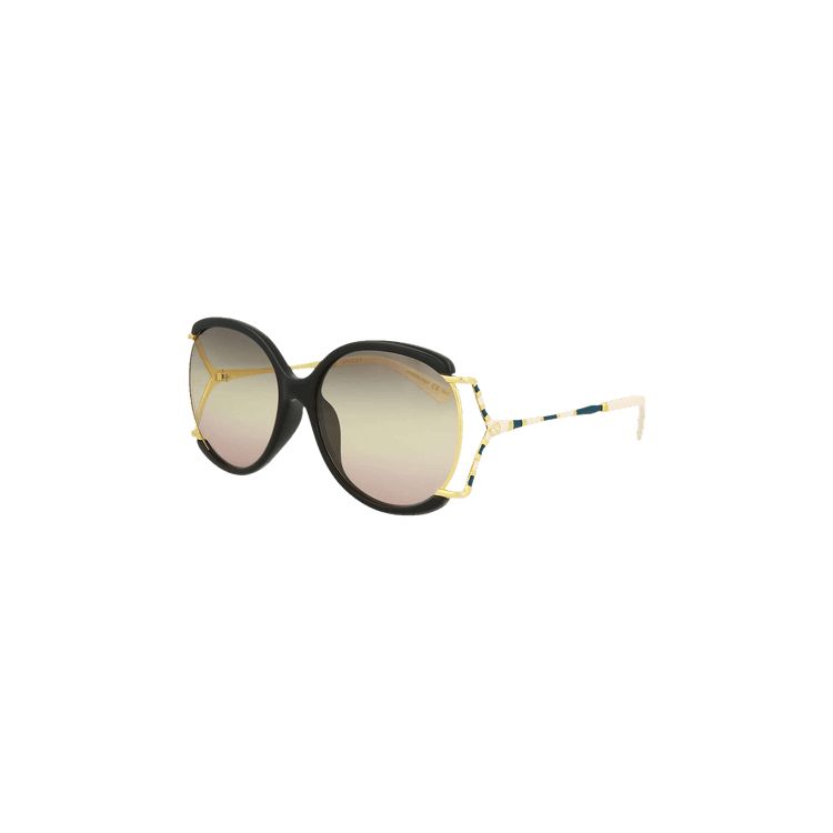Gucci Round Frame Injection Sunglasses — Black – GG0594SA 30008114 004