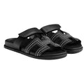 HERMÈS HERMES CALFSKIN CHYPRE SANDAL BLACK WITH STUDS