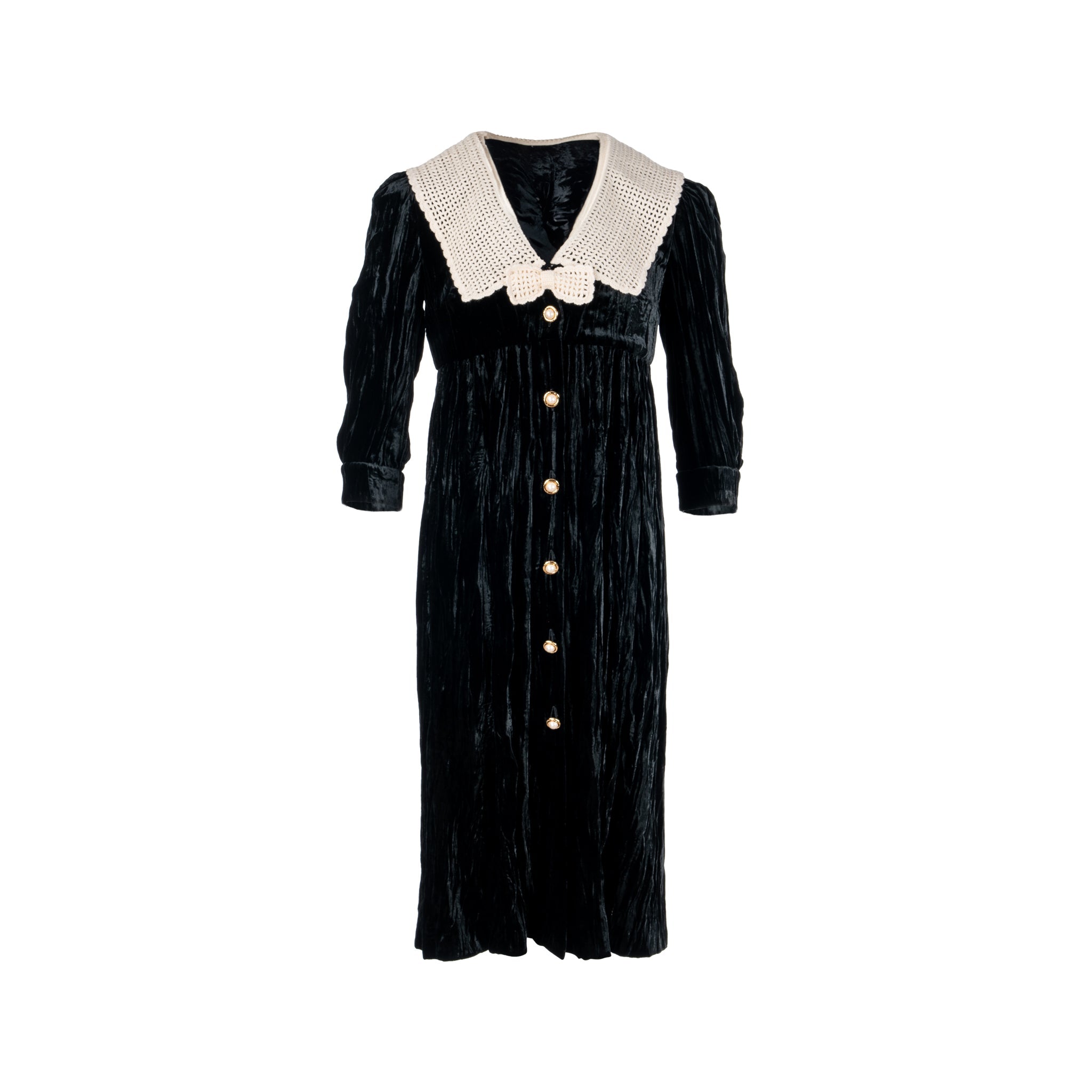 miu-miu-size-36-velvet-cardigan-dress-virgin-wool-black-white