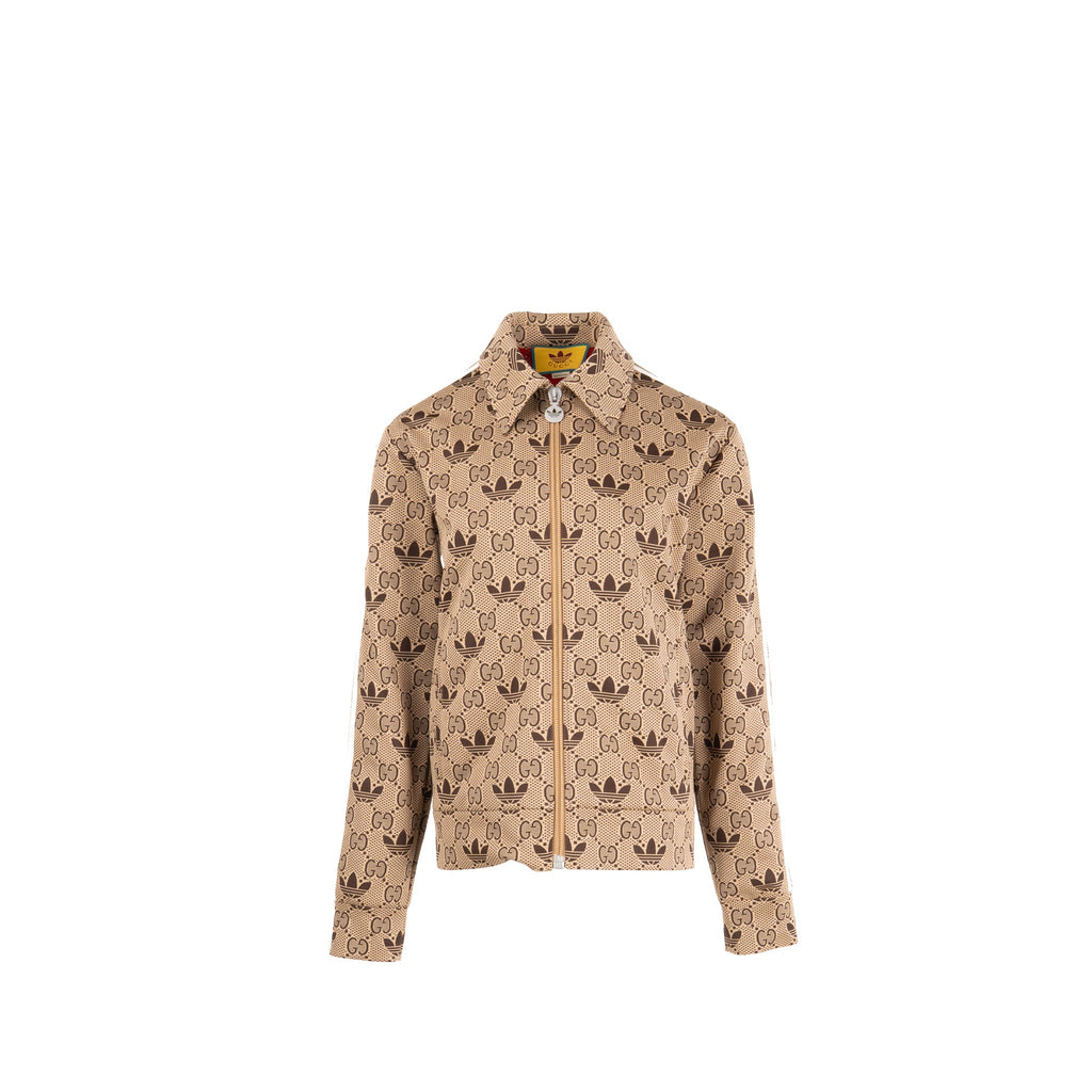 gucci-x-adidas-size-xs-gg-trefoil-zip-jacket-cotton-beige-ebony
