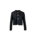 celine-size-38-chasseur-jacket-in-boucle-tweed-wool-cotton-polyamide-black-ghw