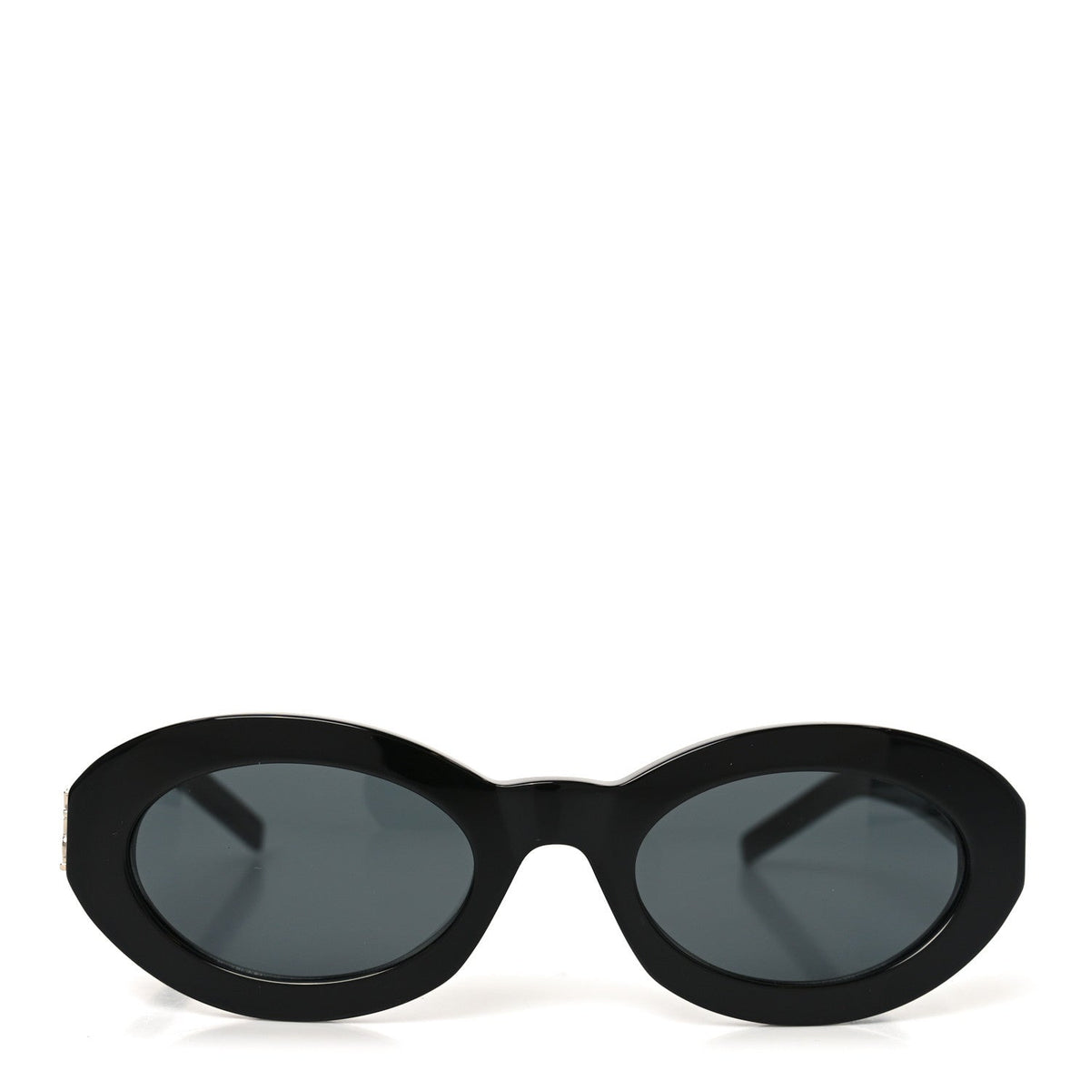 Saint Laurent Oval Sunglasses — Black