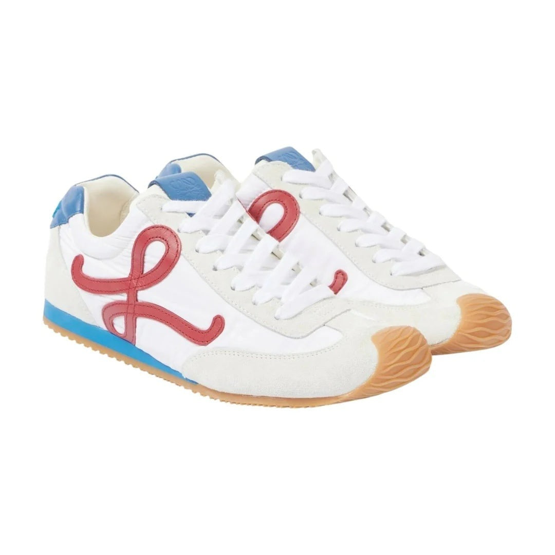 LOEWE BALLET RUNNER . BLACK WHITE & RED & BLUE