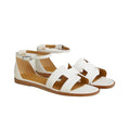 HERMÈS HERMES EPSOM SANTORINI SANDAL ROSE PORCELAINE WHITE