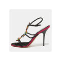 RENÉ CAOVILLA JINNY SLINGBACK BLACK & PINK MULTICOLOR