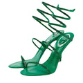 RENÉ CAOVILLA FLOWER CLEO SATIN HEELED SANDAL BLUSH