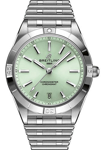 breitling-chronomat-automatic-36-watch-stainless-steel-mint-green-dial-metal-bracelet-a10380101l1a1
