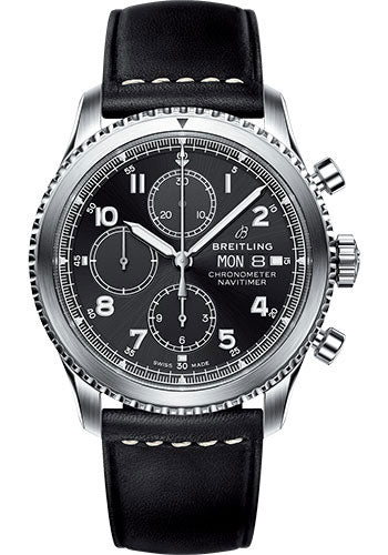 breitling-aviator-8-chronograph-43-watch-steel-case-black-dial-black-leather-strap-a13314101b1x1