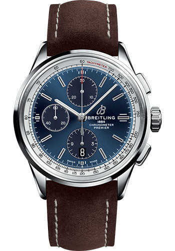 breitling-premier-chronograph-watch-42mm-steel-case-blue-dial-brown-nubuck-strap-a13315351c1x1