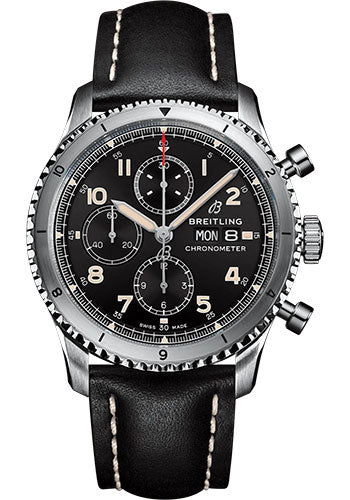 breitling-aviator-8-chronograph-43-watch-stainless-steel-black-dial-black-calfskin-leather-strap-folding-buckle-a13316101b1x2
