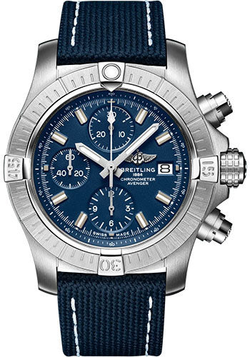 breitling-avenger-chronograph-43-watch-stainless-steel-blue-dial-blue-calfskin-leather-strap-folding-buckle-a13385101c1x2