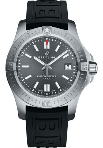 breitling-colt-41-automatic-watch-steel-tempest-gray-dial-black-diver-pro-iii-strap-folding-buckle-a17313101f1s1