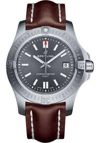 breitling-chronomat-colt-automatic-41-watch-steel-case-tempest-gray-dial-brown-leather-strap-a17313101f1x2