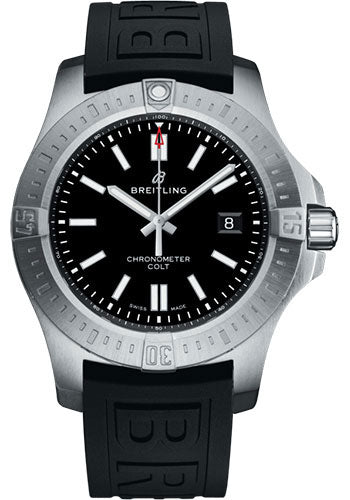 breitling-colt-automatic-watch-stainless-steel-black-dial-black-rubber-strap-folding-buckle-a17388101b1s1