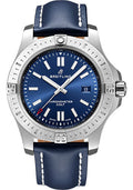 breitling-colt-automatic-watch-steel-mariner-blue-dial-blue-leather-strap-folding-buckle-a17388101c1x3