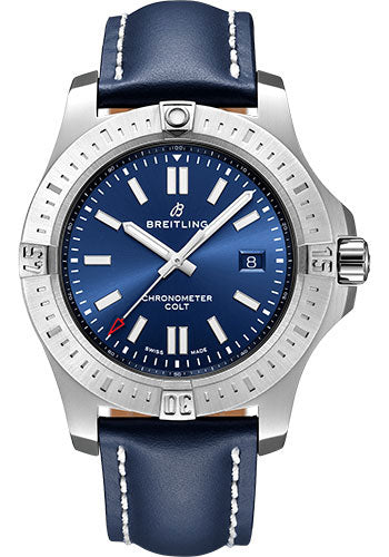 breitling-colt-automatic-watch-steel-mariner-blue-dial-blue-leather-strap-folding-buckle-a17388101c1x3